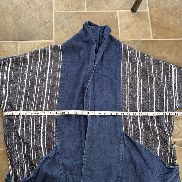 Pamut Cardigan Womens Size XL Denim Hemp Cotton Blue Boho - Picture 5 of 7